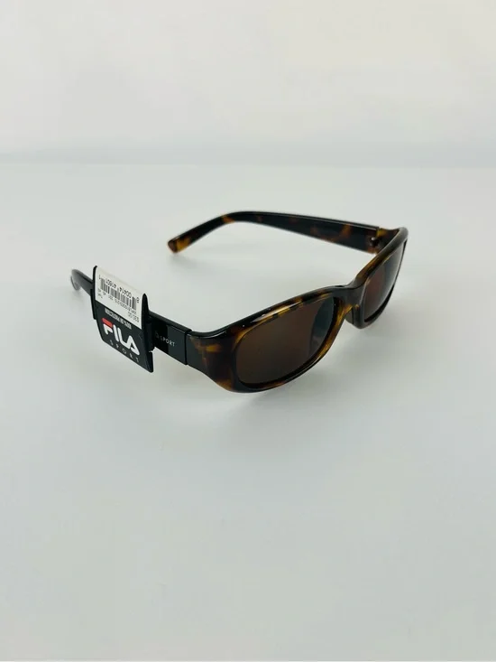 NWT FILA Sport sunglasses brown tortoise shell frame brown lenses