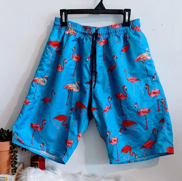 Flamingo Swim Trunks Shorts