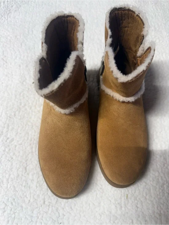 UGG Chestnut Suede Shearling Ankle Boots