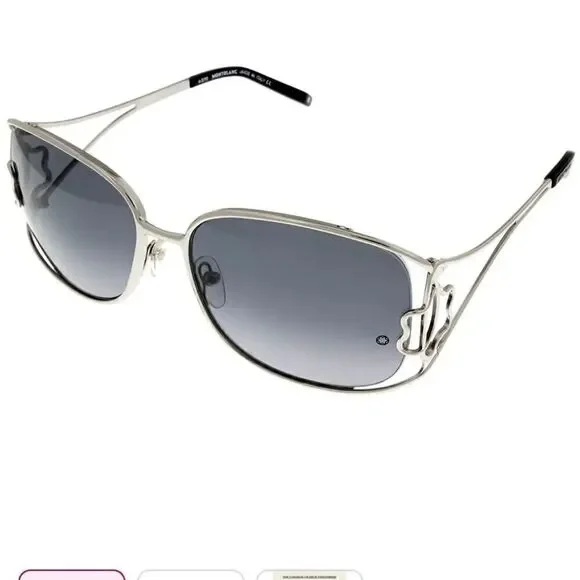 Mont Blanc Sunglasses MB318S Women Dark Gray Gunmetal Rectangular 60-17 135 mm