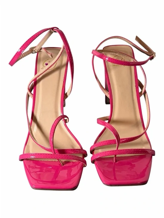 Hot Pink Strappy Women's Heels