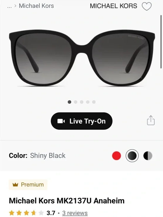 Michael Kors Polarized Black Women's Sunglasses with Gradient Gray Lenses