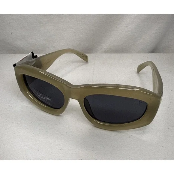 Simply Vera Women's Stylish Chunky Frame Earthy Sand Color Sunglasses