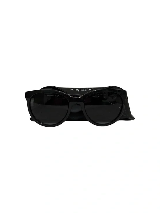 Sunglass Hut Collection Black Oversized Sunglasses with Pouch