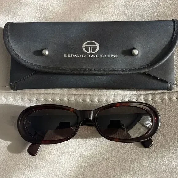 Sergio Tacchini Vintage Mini Black Sunglasses