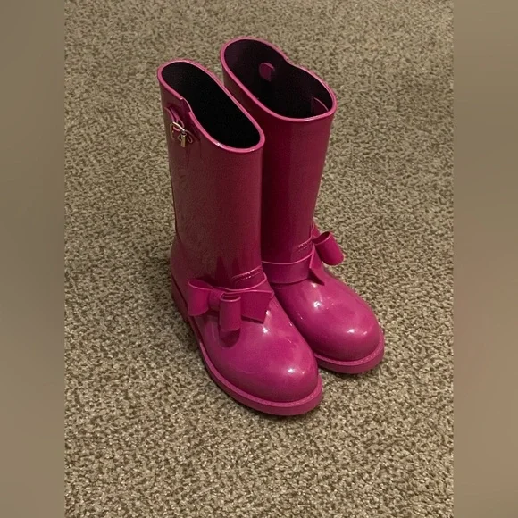 Valentino RED Rain Boots | Girls | Pink | Size 37 | Mid Calf