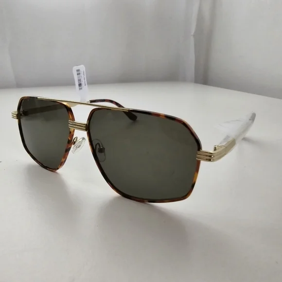 NWT Free People Gold Tortoise Roger Aviator Sunglasses