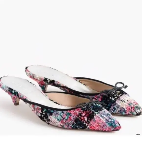 NWOT J Crew Tweed Kitten Heels Sz 5.5
