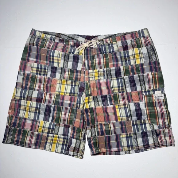 Polo Ralph Lauren Vintage Patchwork Madras Swimwear Board-shorts