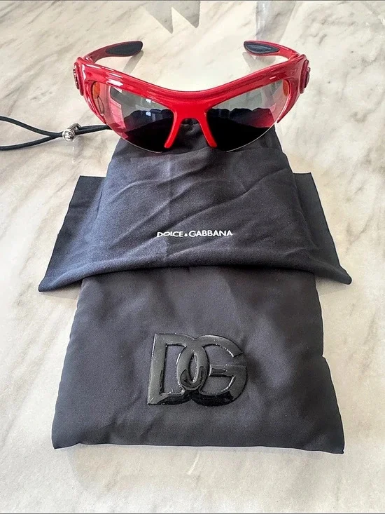 Dolce & Gabbana Red & Black Sunglasses