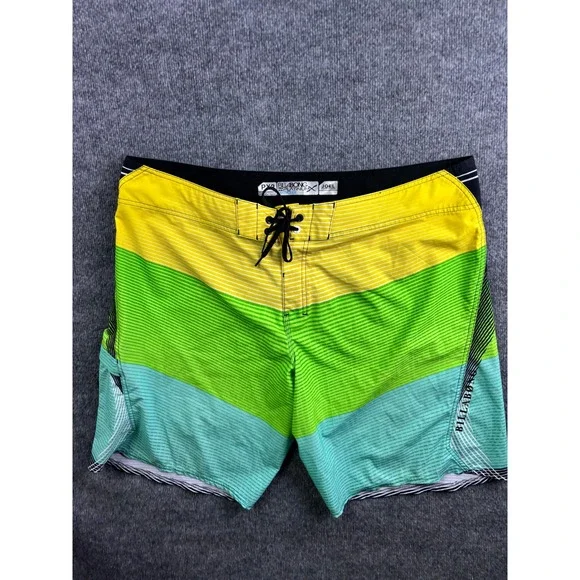 Billabong Board Shorts Mens 42 Yellow Green Platinum X Recycler Joel‎ Parkinson