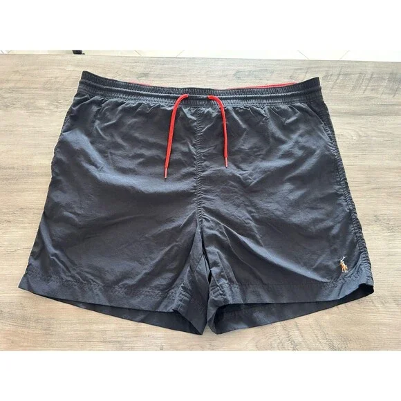 Polo Ralph Lauren Swim Trunks Black Pony Men’s Shorts Size L