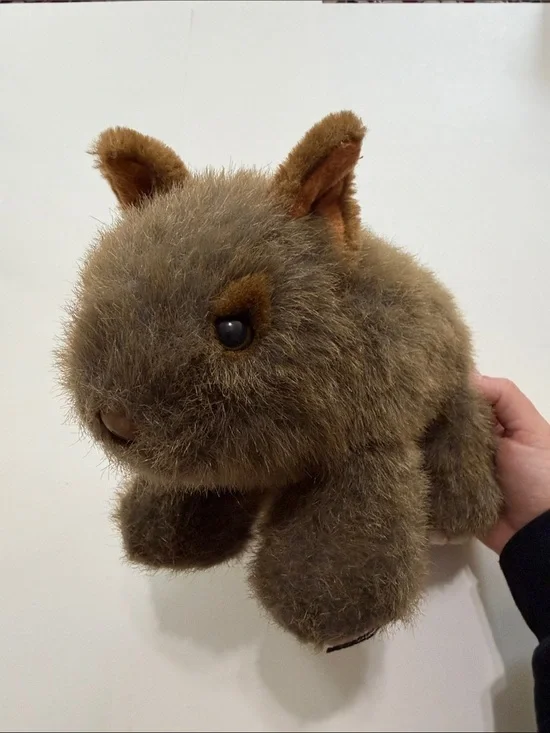 Vintage Plush Small Pet Bunny Toy - Brown Australian Wombat