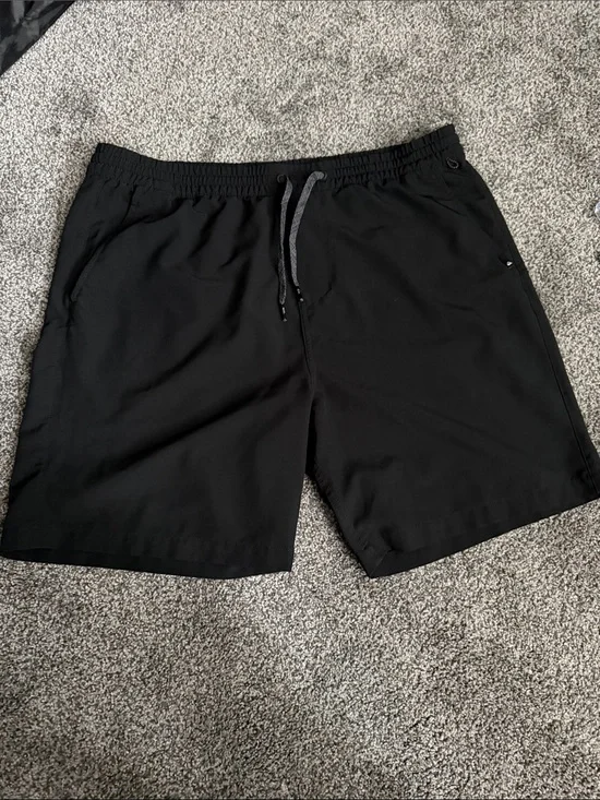 Quiksilver Men's Black Swim Trunks with Drawstring