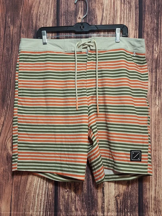American Eagle Mens Orange And Green Boardshorts Size Large