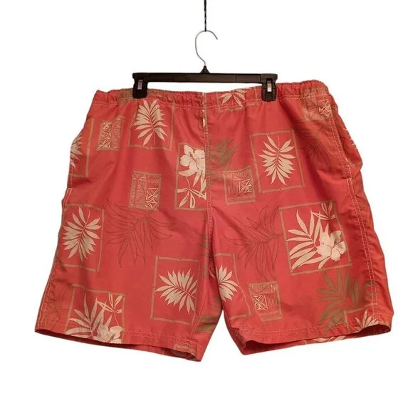 Rio by Merrill & Forbes Men's Swim Trunks shorts Side Pockets Tropical Size XL