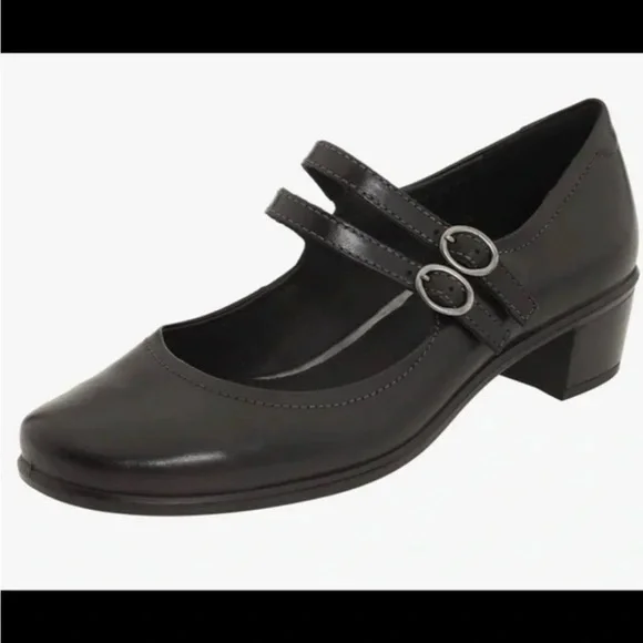 Ecco Black Pearl Mary Jane Strap shoes size US 8