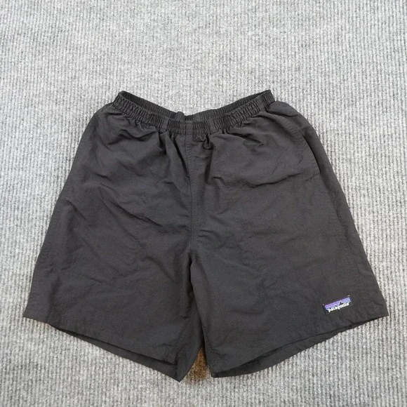 Patagonia Baggies Shorts Mens Small Black Swim Trunks Mesh Lined Quick Dry 58035