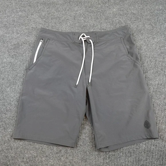 Stio CFS Board Shorts Mens 38 Gray Stretch Chino Drawstring Outdoor 200131-110