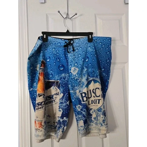 Busch Lite Mens Swim Trunks Size XL‎ runs bigger more like XXL