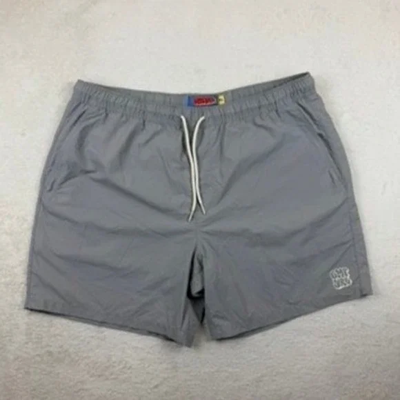 Empyre Mens Gray Recycled Nylon Mesh Lined Swim Trunks Shorts‎ XL