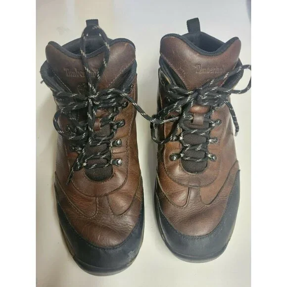 Timberland Size 5.5 Boys YouthBrown Leather‎ Hiking Trail Ankle Boots