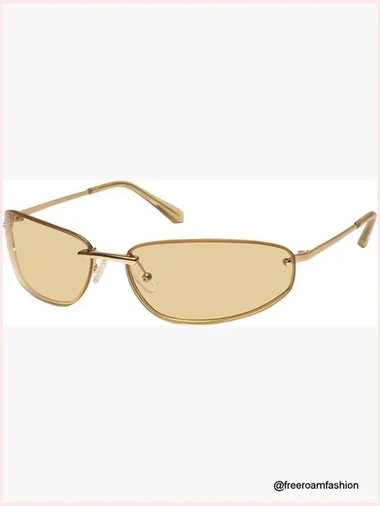Y2K Retro Metal Wrap Sunglasses UV400