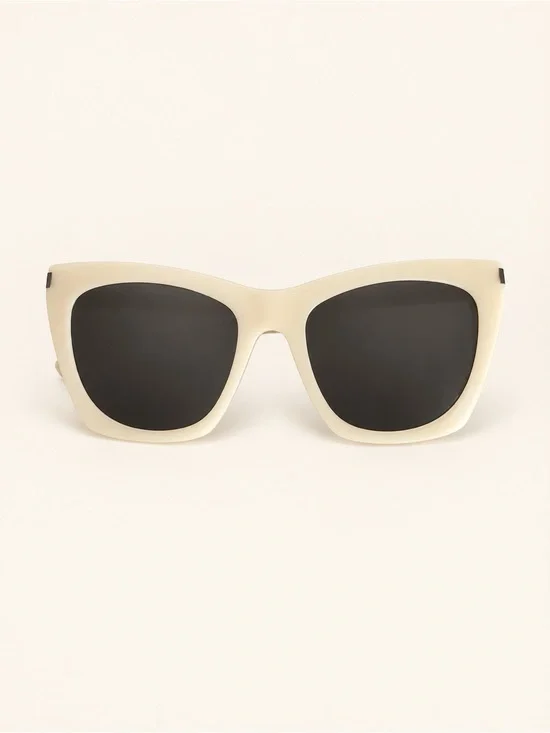 Saint Laurent SL 276 MICA Ivory Cat-Eye Sunglasses Complete Set