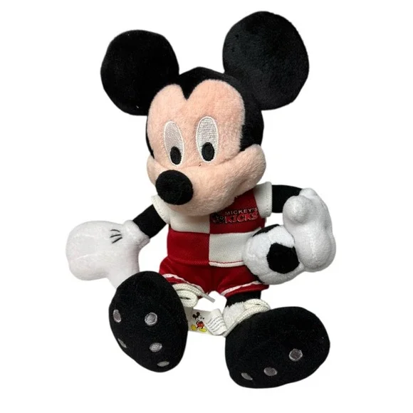 NWT WALT DISNEY WORLD Mickey Mouse Kick Soccer Bean Bag Plush Toy‎ 2000 RARE 11