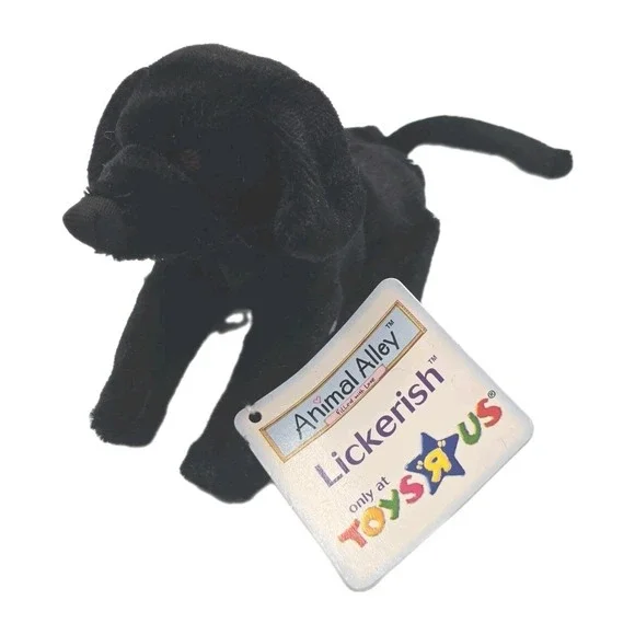 2001 McDonalds Toys‎ R Us Animal Alley Lickerish Black Lab Dog W/Tags Mini PB82