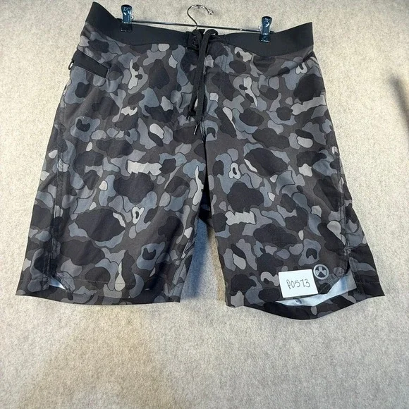 Magpul Industries‎ Mens Camo Board Shorts Grey Black Swim Trunks Size 35