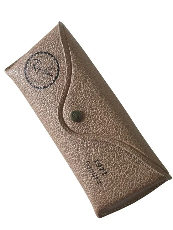Ray-Ban 1971 Square Tan Sunglasses Replacement Case & Cleaning Cloth