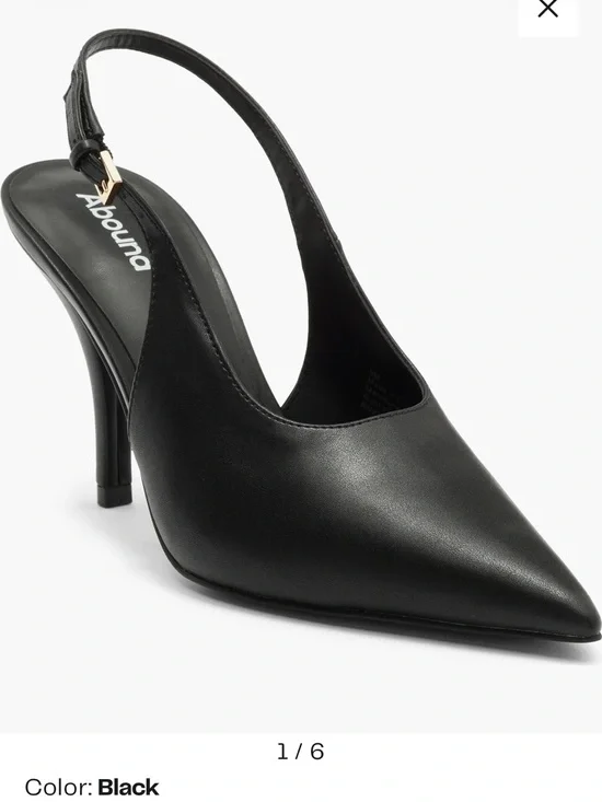 Abound Black Pointed Slingback Heel