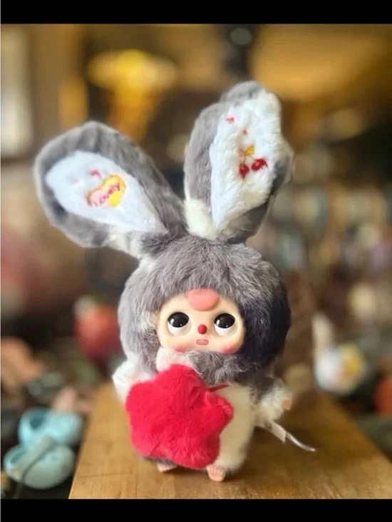 Baby three Lily town. Plush Bunny pendant