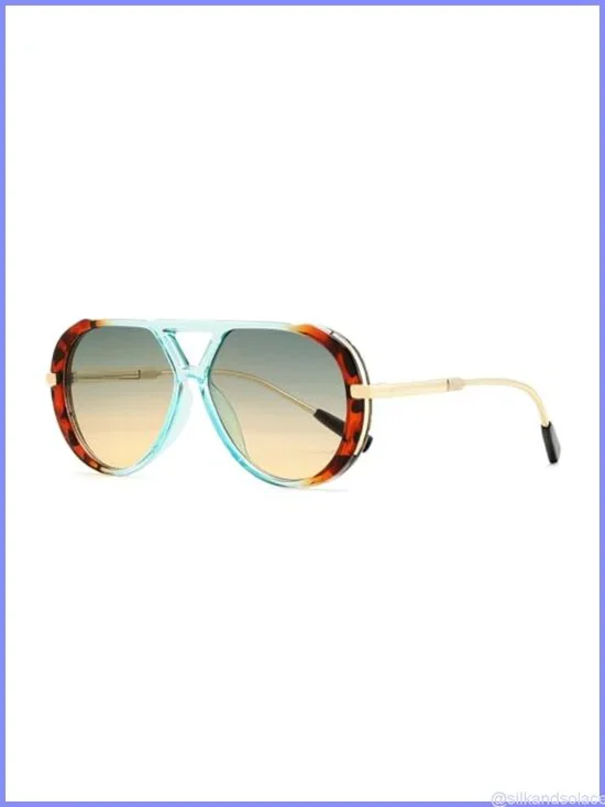 Retro Gold Metal Aviator Sunglasses UV400 Full Frame Unisex