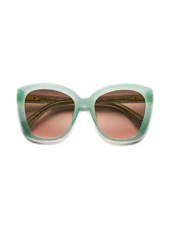New Etnia Barcelona Women's Sunglasses Blue Butterfly Multicolor Lens Acetate