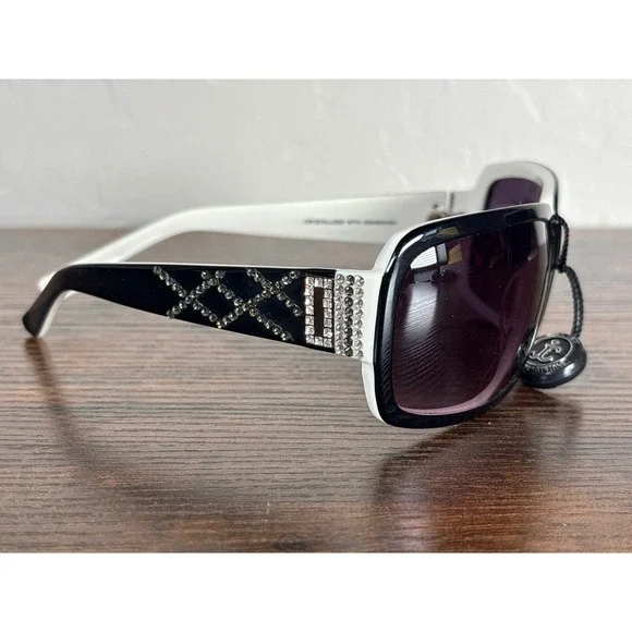 Jimmy Crystal New York GL907 C03 Swarovski Crystal Sunglasses White Black‎