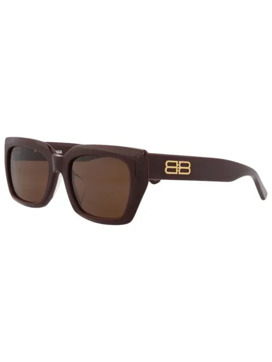 New Balenciaga Women's Sunglasses Square Rectangle Recycled Acetate Frame Unisex