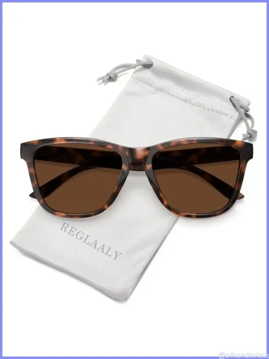 Polarized Retro Square Sunglasses UV Protection Unisex Lightweight Full Frame
