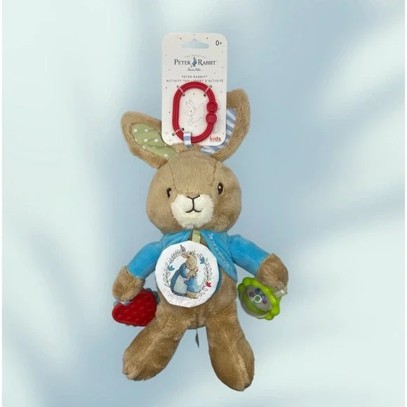 Beatrix‎ Potter Peter Rabbit Plush Toy Bunny Teether Rattle Baby Infant NEW!!