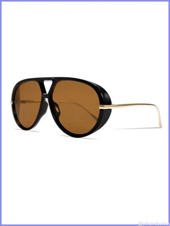 Oversized Retro Aviator Sunglasses UV Protection Cycling Diving Shield
