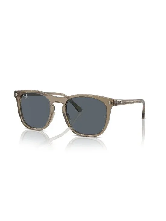 New Ray-Ban Unisex Sunglasses Brown Square Blue Lens Acetate Frame Ray Ban 53