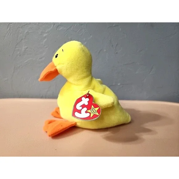 Quackers w. Tag DoB 4-19-94 Ty Beanie Babies Vintage Retired Plush Stuffed‎ Toy