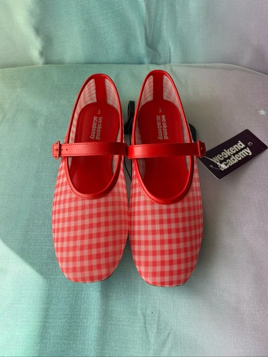 Weekend Academy Girls Red And White Size 3 NWT Mess Ballet Flexible