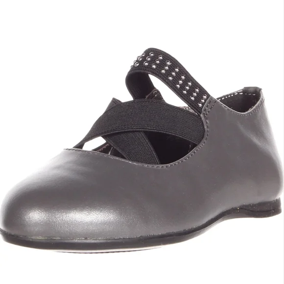 Venettini 55-Bridget Pewter Leather Size 27 EU 10 M US Toddler