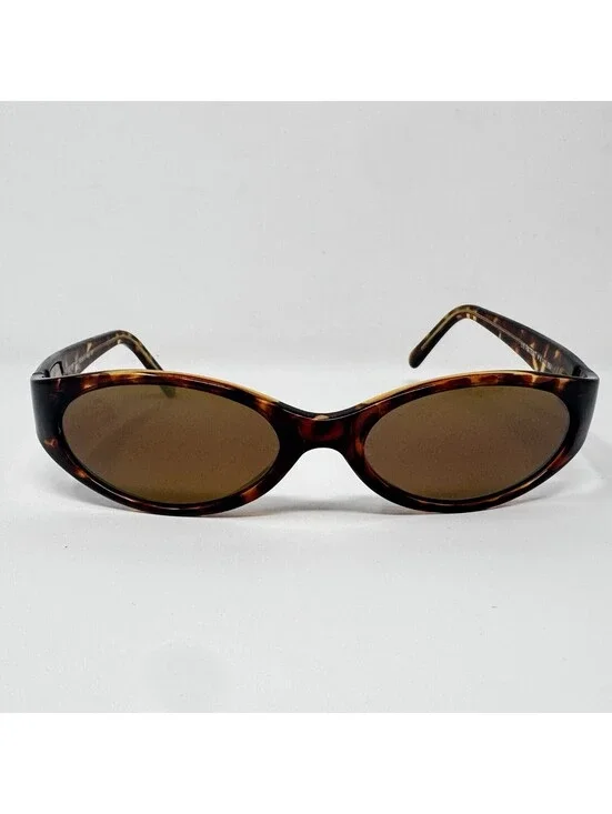 Vintage Maui Jim MJ125-10 Tortoise Polarized Sunglasses Brown Lenses Italy Rare
