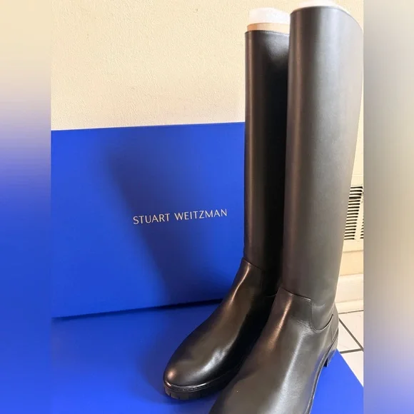 Stuart Weitzman Classic Black Over-the-Knee Leather Boots