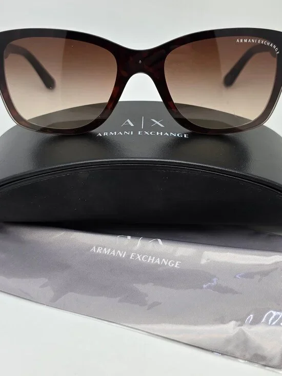 Armani Exchange AX4027S Tortoise Frame Brown Gradient Lens Shield Sunglasses