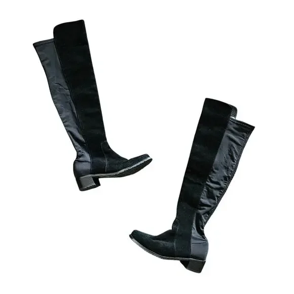 Stuart Weitzman Russell & Bromley Black Suede Over-the-Knee Boots Size 36 US 6