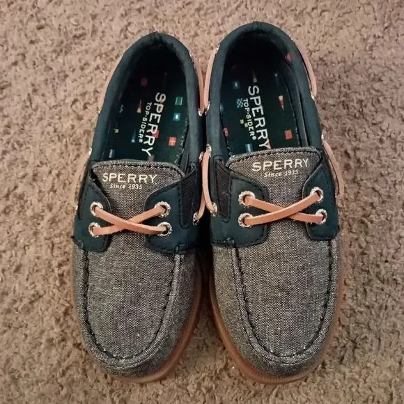 Sperry A/O Casual Boat Shoe Loafer Boys Toddler Size 10 M Chambray PRE-OWNED